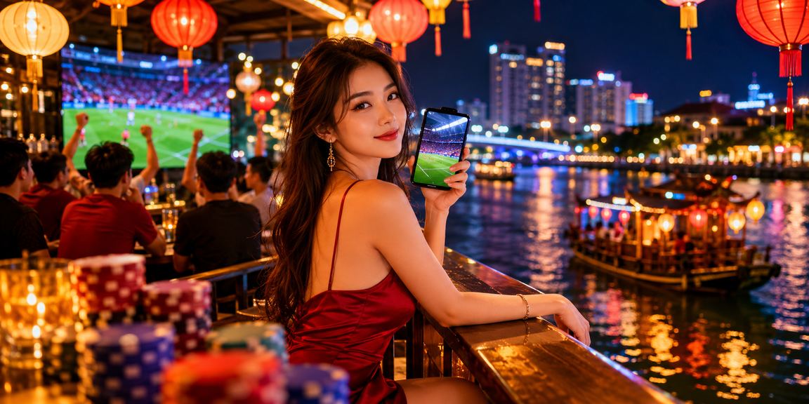 Người chơi cá cược bóng đá qua di động tại Hà Nội với đèn lồng truyền thống